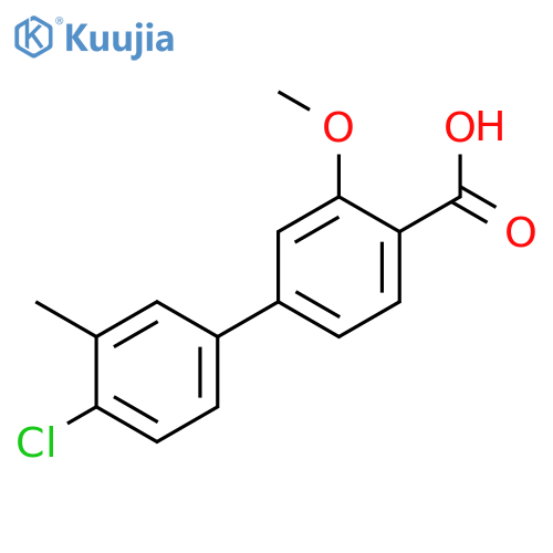 4-(4-Chloro-3-methylphenyl)-2-methoxybenzoic acid structure