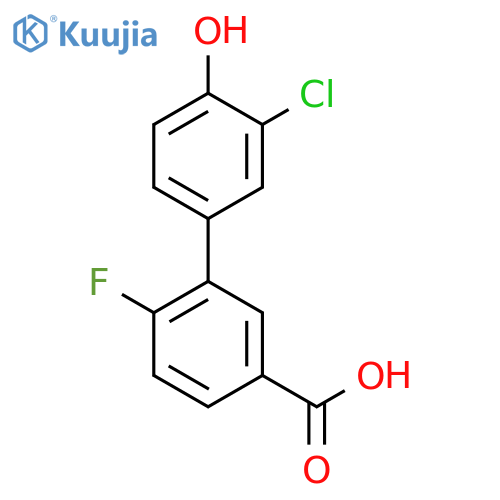 4-(5-Carboxy-2-fluorophenyl)-2-chlorophenol structure