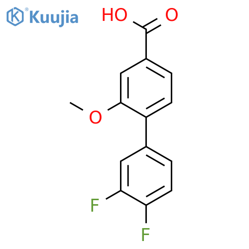 4-(3,4-Difluorophenyl)-3-methoxybenzoic acid structure