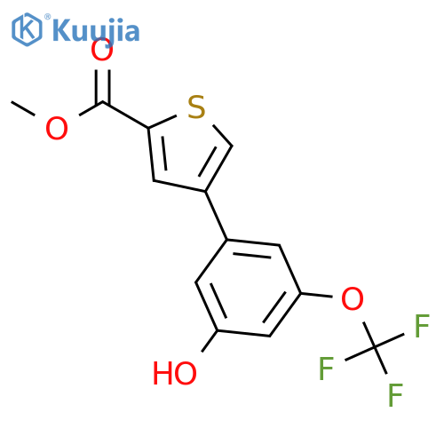 5-[5-(Methoxycarbonyl)thiophen-3-YL]-3-trifluoromethoxyphenol structure