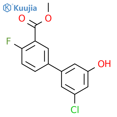 3-Chloro-5-(4-fluoro-3-methoxycarbonylphenyl)phenol structure