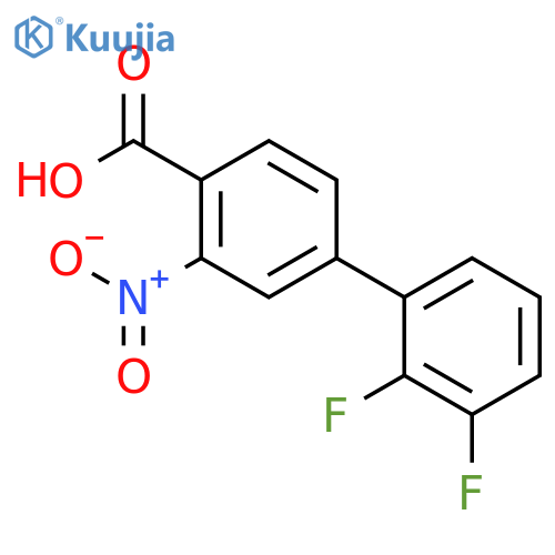 4-(2,3-Difluorophenyl)-2-nitrobenzoic acid structure