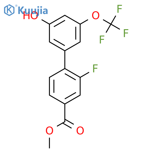 5-(2-Fluoro-4-methoxycarbonylphenyl)-3-trifluoromethoxyphenol structure