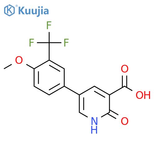2-Hydroxy-5-(4-methoxy-3-trifluoromethylphenyl)nicotinic acid structure