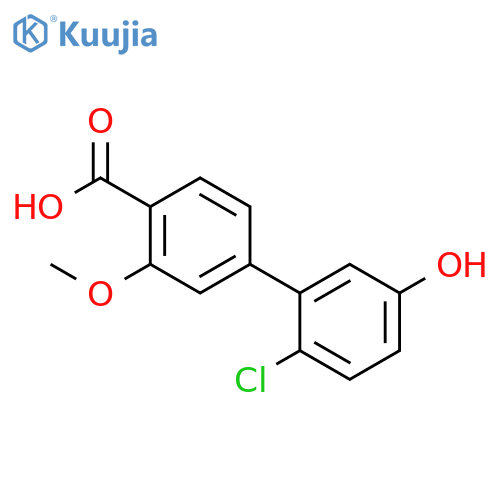 4-(2-Chloro-5-hydroxyphenyl)-2-methoxybenzoic acid structure