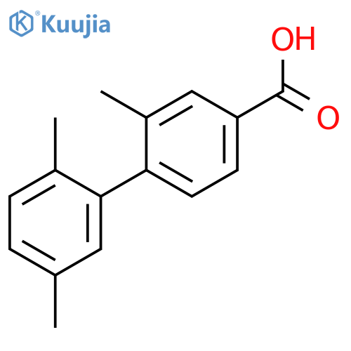 4-(2,5-Dimethylphenyl)-3-methylbenzoic acid structure