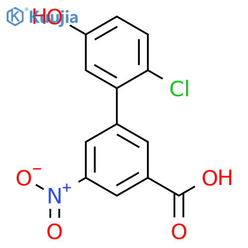 3-(2-Chloro-5-hydroxyphenyl)-5-nitrobenzoic acid structure