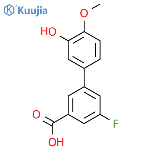 5-(3-Carboxy-5-fluorophenyl)-2-methoxyphenol structure