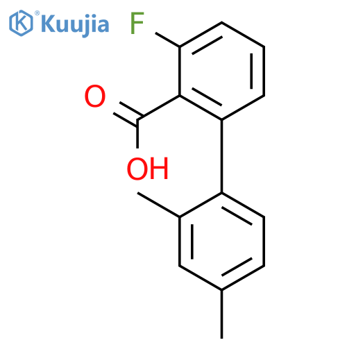 2-(2,4-Dimethylphenyl)-6-fluorobenzoic acid structure