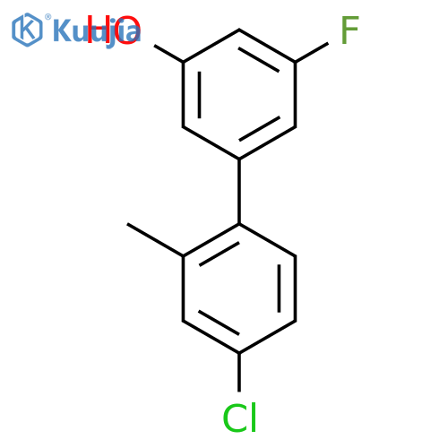 5-(4-Chloro-2-methylphenyl)-3-fluorophenol structure