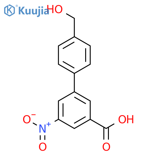 3-(4-Hydroxymethylphenyl)-5-nitrobenzoic acid structure