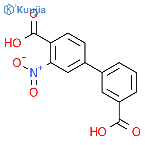 4-(3-Carboxyphenyl)-2-nitrobenzoic acid structure