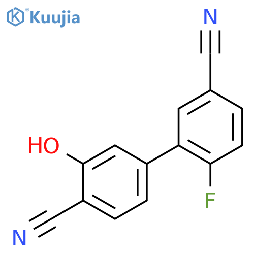 2-Cyano-5-(5-cyano-2-fluorophenyl)phenol structure