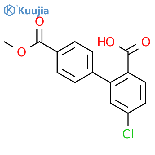 4-Chloro-2-(4-methoxycarbonylphenyl)benzoic acid structure
