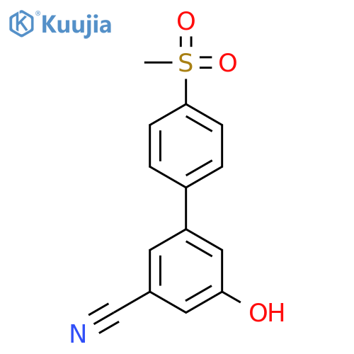 3-Cyano-5-(4-methylsulfonylphenyl)phenol structure