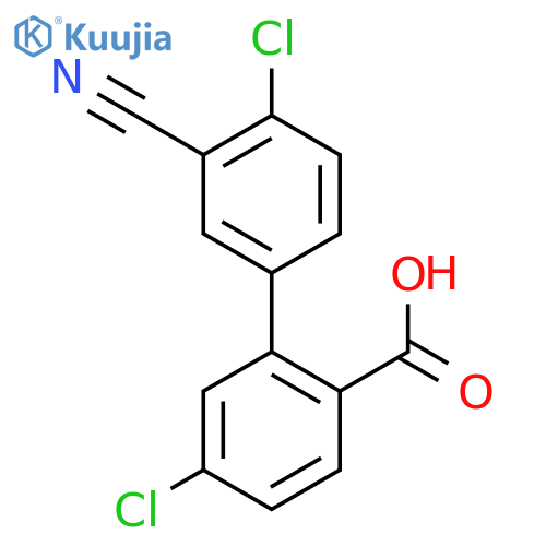 4-Chloro-2-(4-chloro-3-cyanophenyl)benzoic acid structure