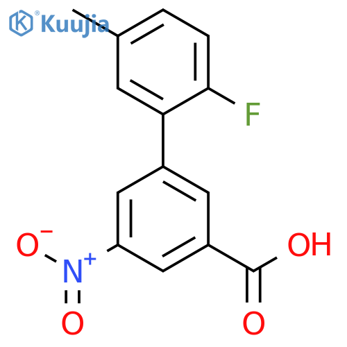 3-(2-Fluoro-5-methylphenyl)-5-nitrobenzoic acid structure