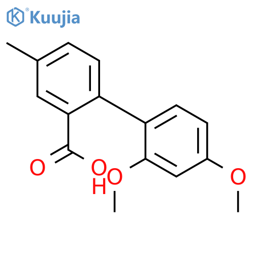 2-(2,4-Dimethoxyphenyl)-5-methylbenzoic acid structure