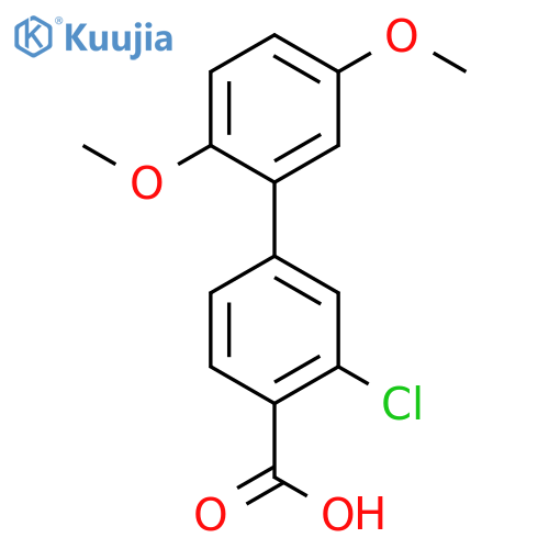 2-Chloro-4-(2,5-dimethoxyphenyl)benzoic acid structure