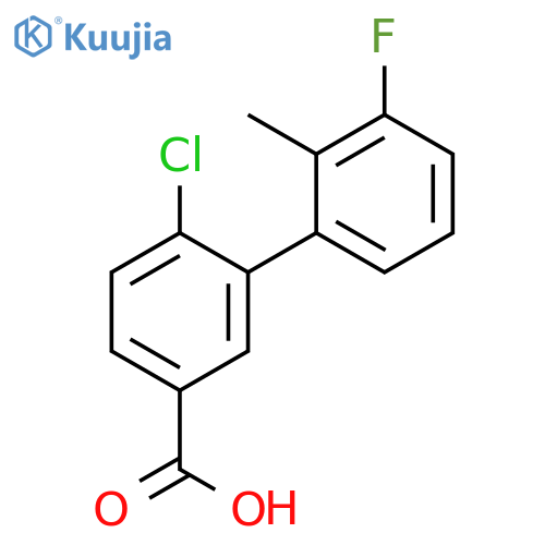 4-Chloro-3-(3-fluoro-2-methylphenyl)benzoic acid structure