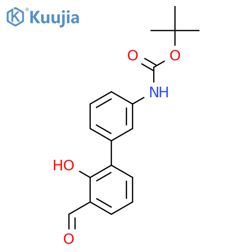 6-(3-BOC-Aminophenyl)-2-formylphenol structure