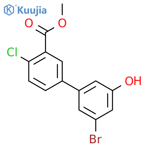 3-Bromo-5-(4-chloro-3-methoxycarbonylphenyl)phenol structure