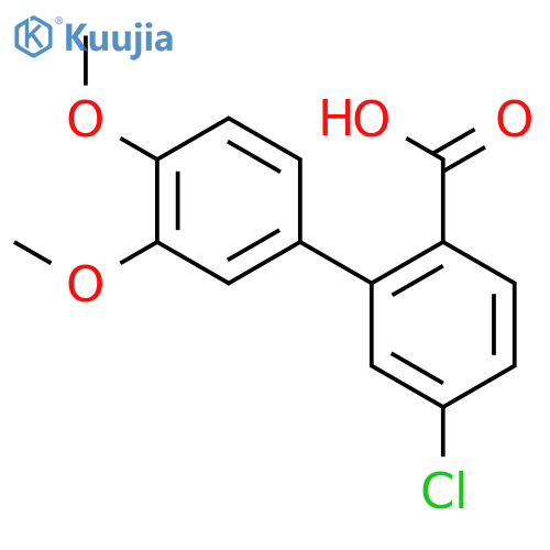 4-Chloro-2-(3,4-dimethoxyphenyl)benzoic acid structure