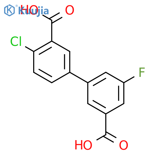 5-(3-Carboxy-5-fluorophenyl)-2-chlorobenzoic acid structure