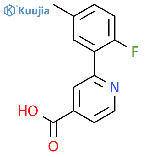 2-(2-Fluoro-5-methylphenyl)isonicotinic acid structure