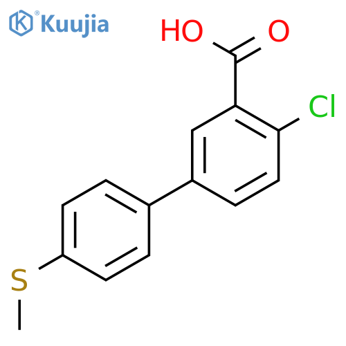 2-Chloro-5-(4-methylthiophenyl)benzoic acid structure