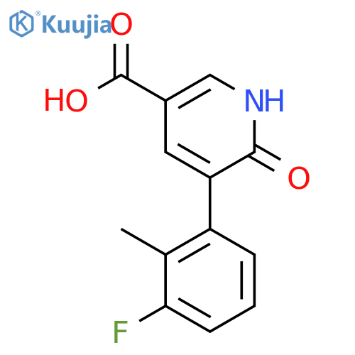 5-(3-Fluoro-2-methylphenyl)-6-hydroxynicotinic acid structure