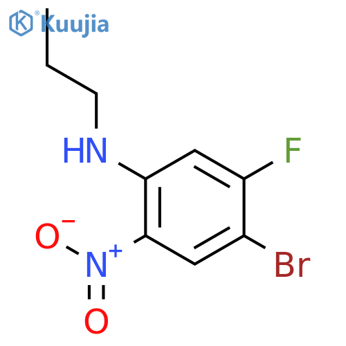 4-Bromo-5-fluoro-2-nitro-N-propylaniline structure