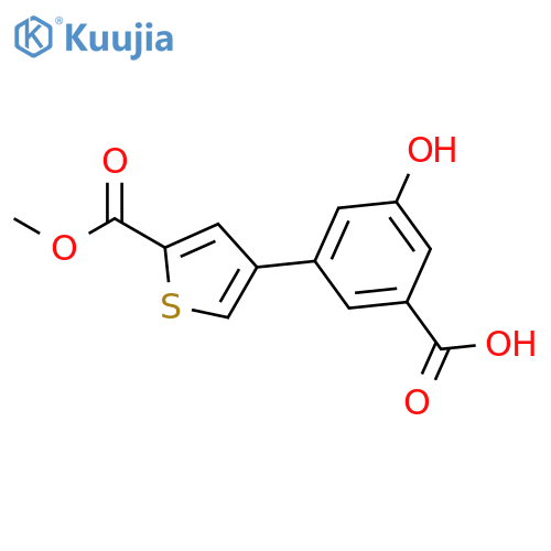 5-Hydroxy-3-[5-(methoxycarbonyl)thiophen-3-YL]benzoic acid structure