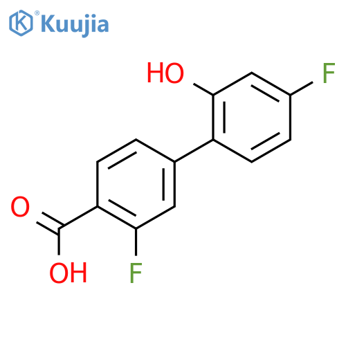 2-fluoro-4-(4-fluoro-2-hydroxyphenyl)benzoic Acid structure