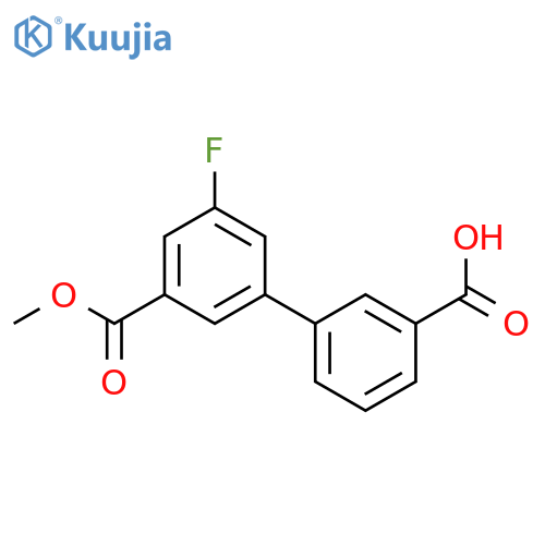 3-(3-Fluoro-5-methoxycarbonylphenyl)benzoic acid structure