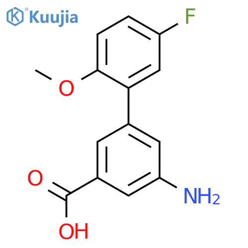 3-Amino-5-(5-fluoro-2-methoxyphenyl)benzoic acid structure