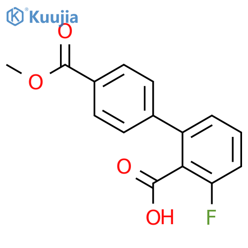 6-Fluoro-2-(4-methoxycarbonylphenyl)benzoic acid structure