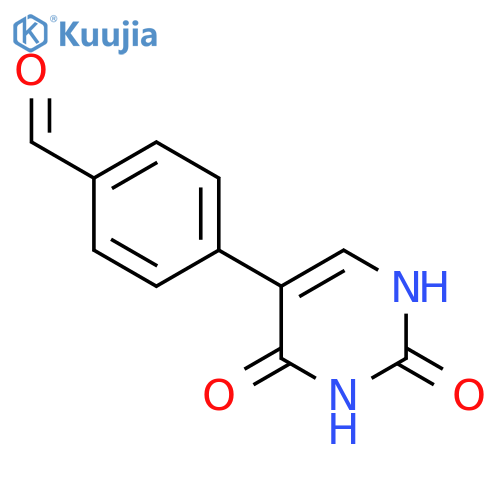 Benzaldehyde, 4-(1,2,3,4-tetrahydro-2,4-dioxo-5-pyrimidinyl)- structure