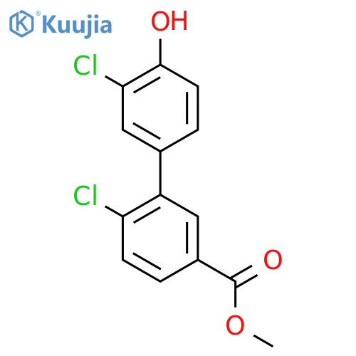 Methyl 4-chloro-3-(3-chloro-4-hydroxyphenyl)benzoate structure