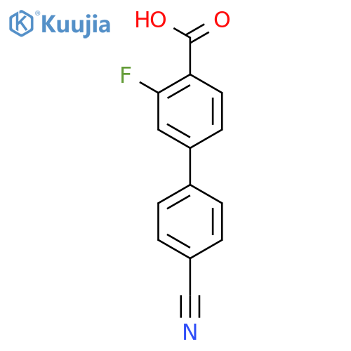 4-(4-Cyanophenyl)-2-fluorobenzoic acid structure