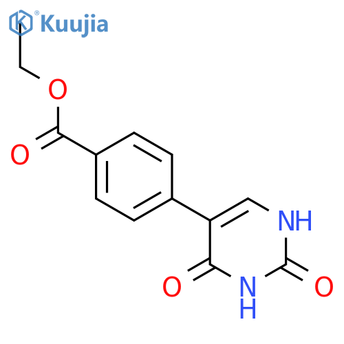 (2,4)-Dihydroxy-5-(4-ethoxycarbonylphenyl)pyrimidine structure