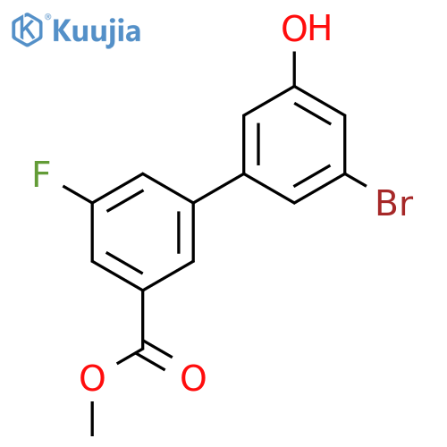 3-Bromo-5-(3-fluoro-5-methoxycarbonylphenyl)phenol structure