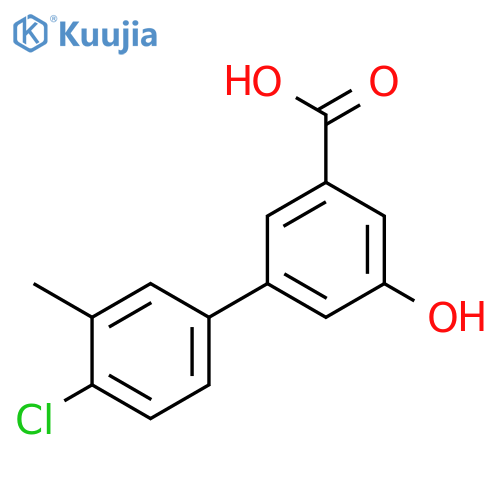 3-(4-Chloro-3-methylphenyl)-5-hydroxybenzoic acid structure
