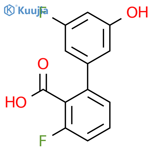 6-Fluoro-2-(3-fluoro-5-hydroxyphenyl)benzoic acid structure