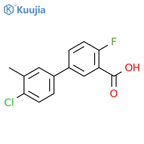 5-(4-Chloro-3-methylphenyl)-2-fluorobenzoic acid structure