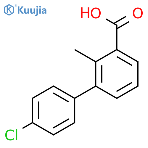3-(4-Chlorophenyl)-2-methylbenzoic acid structure