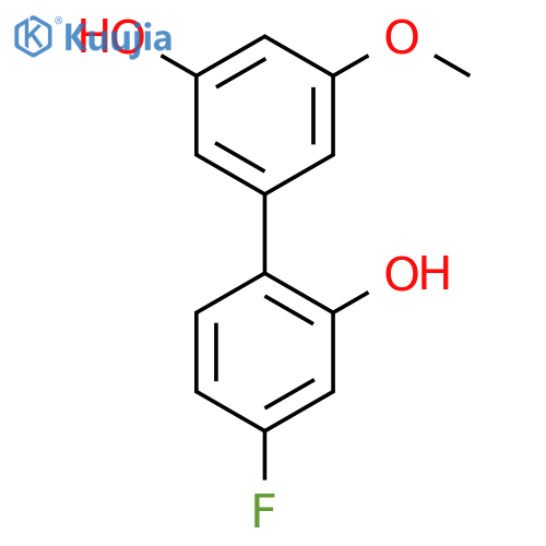 4-Fluoro-5'-methoxy[1,1'-biphenyl]-2,3'-diol structure