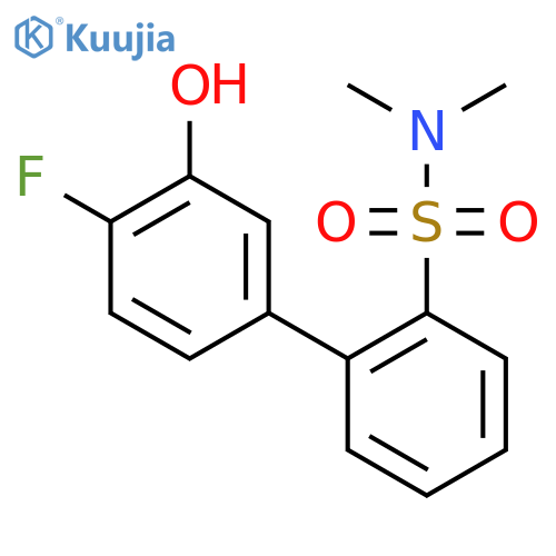 2-(4-Fluoro-3-hydroxyphenyl)-N,N-dimethylbenzenesulfonamide structure
