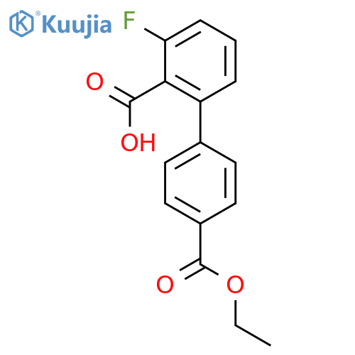 2-(4-ethoxycarbonylphenyl)-6-fluorobenzoic Acid structure
