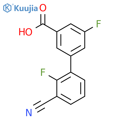 3-(3-Cyano-2-fluorophenyl)-5-fluorobenzoic acid structure